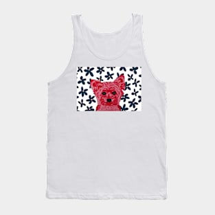 Kate Yorkie by Flower Wallpaper Tank Top